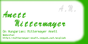 anett mittermayer business card